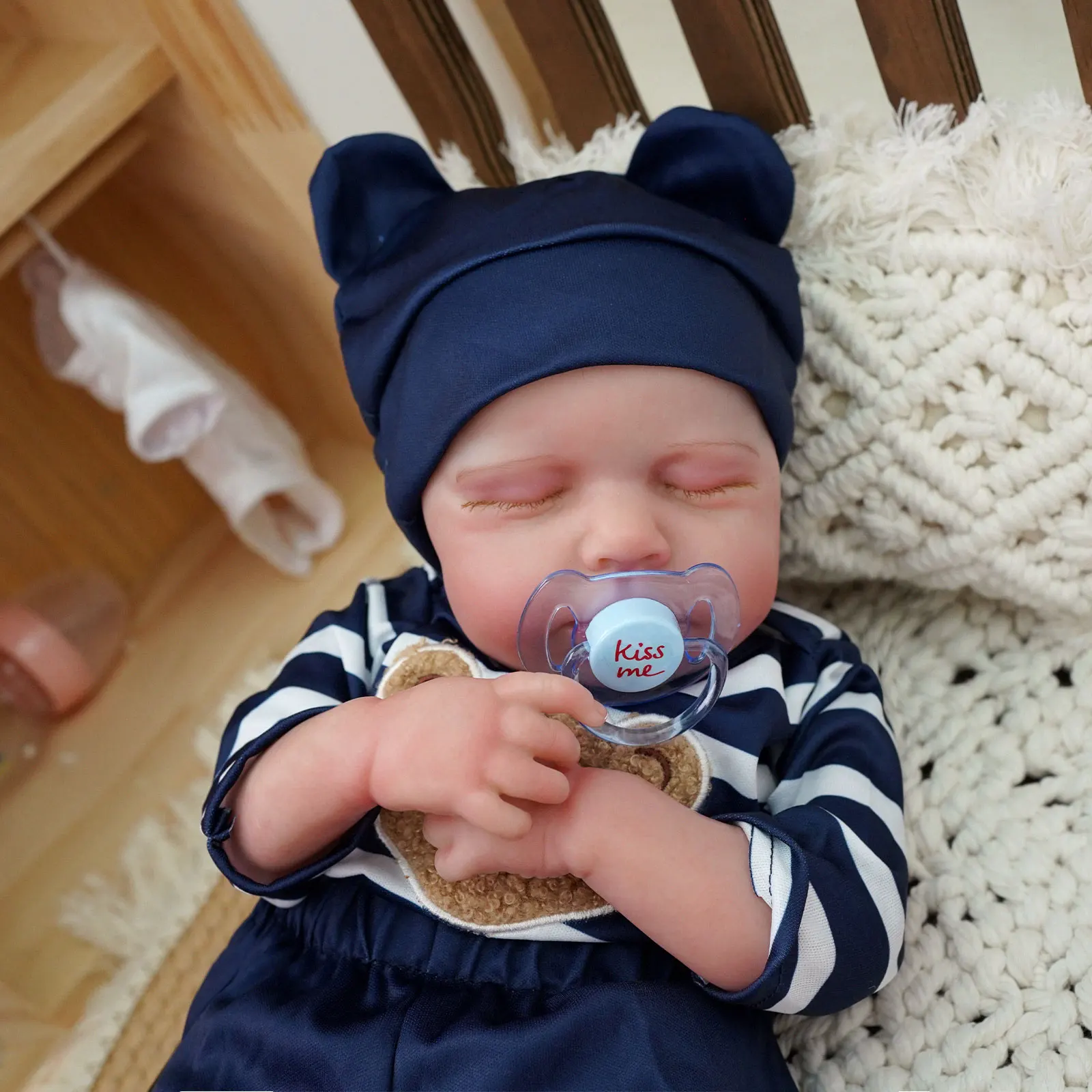 17Inch Baby Dolls Girl Lifelike Reborn Dolls Full Body Vinyl Reborn Baby Doll Girl Doll Toys Birthday Gifts