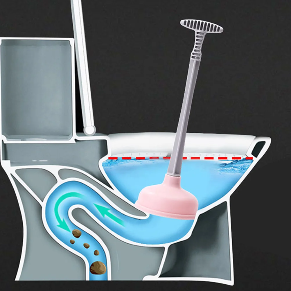 

Toilet Strong Suction Drain Cleaner Long Handle Bathroom Plunger Tools Rubber Cup Plunger Home Kitchen Hotel