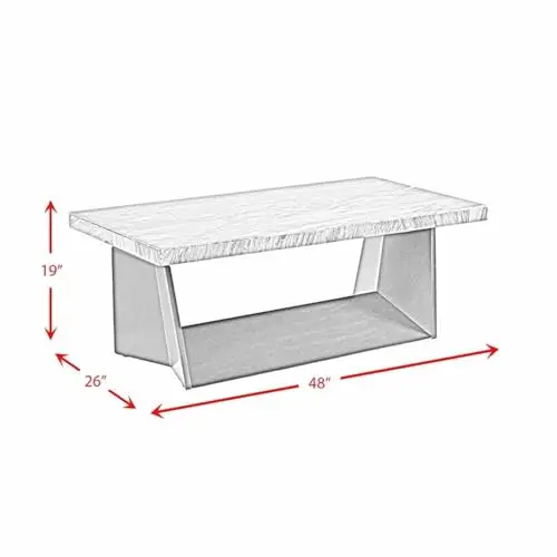 Coffee Table With White Marble Top