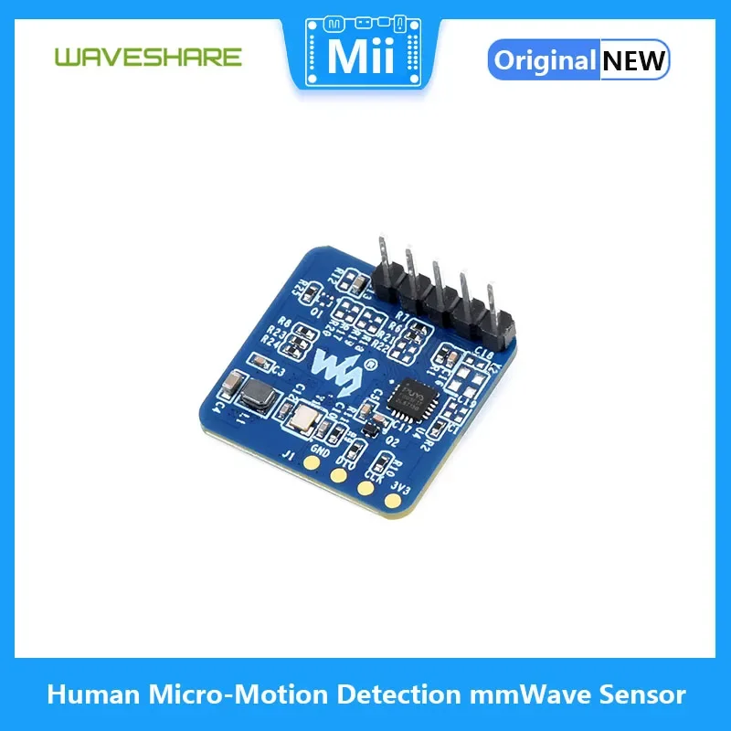 Waveshare Sensor mmWave de detección de micromovimiento humano, Radar mmWave de 24GHz, basado en S3KM1110, adopta tecnología FMCW