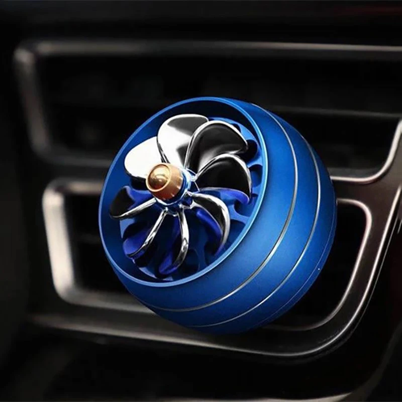 Small car air freshener LED scent adjustment vent perfume clip fresh aromatherapy perfume auto alloy accessories