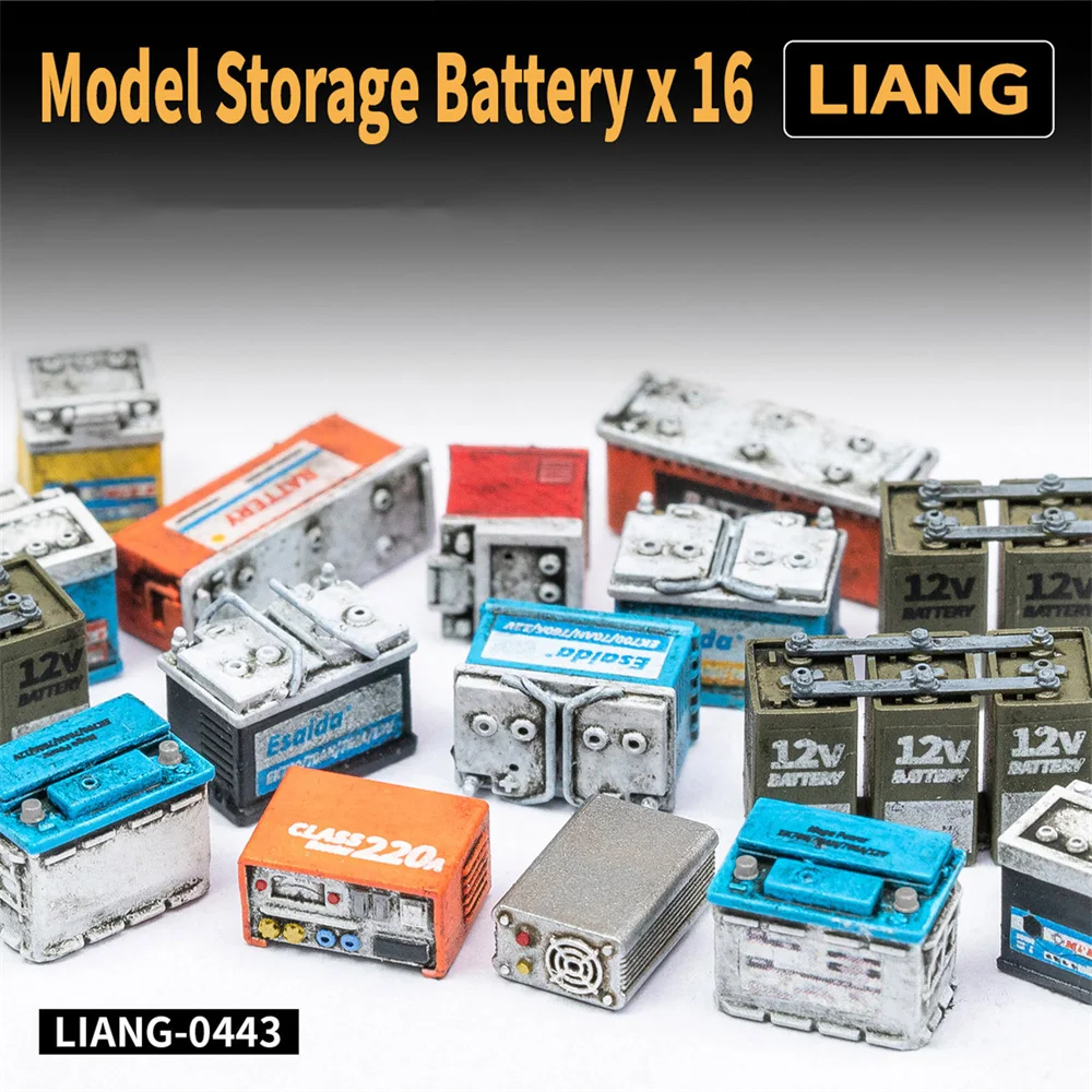 Scene Accessories 3D Printed 1/35 Model Modern Battery Highly-Restored Miniature Model Storage Battery 16pcs/Set