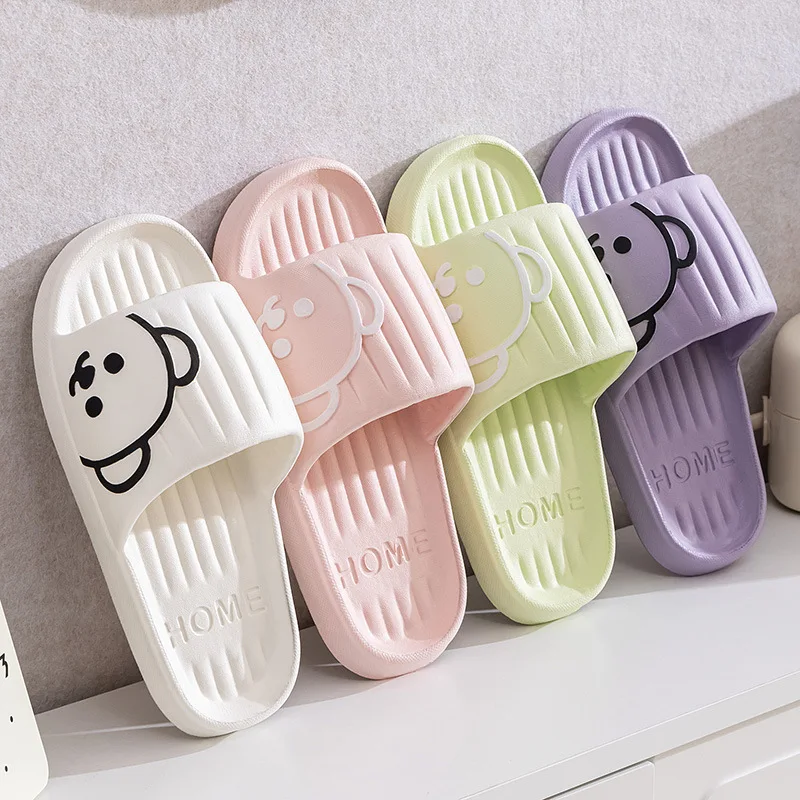 

Comfortable Couple Slippers Breathable Lightweight Anti Slip Home Summer Cartoon EVA Sandals For Men Women