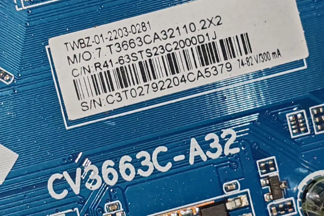 CV3663C-A32 Three in one TV motherboard, physical photo, tested for 30--65v 350ma 25w