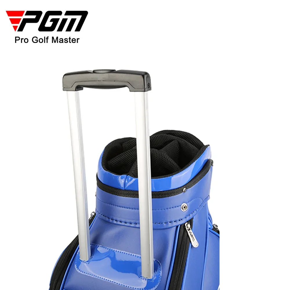 PGM Golf Standard Ball Bag Professional Leather PU Waterproof Golf Cart Club Airbag High Capacity Package With Wheel QB029 new