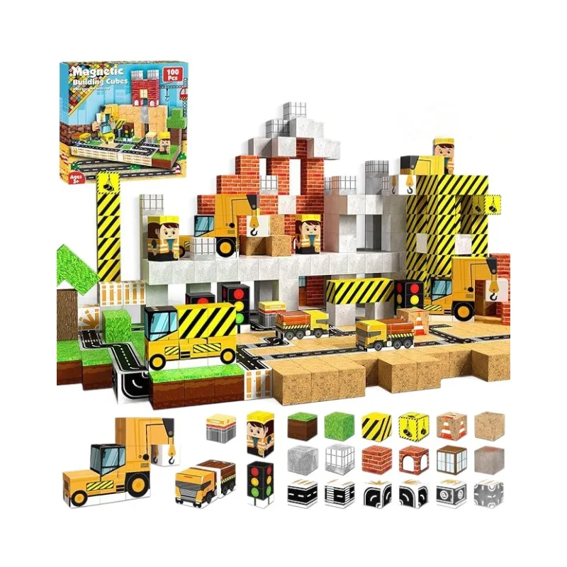 Magnetic Building Blocks Mine World Magnetic Cave World Brick Cube Toys Set STEM Sensory 2026 Best Gift for Boy Girl Children