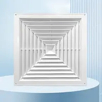New Plastic Air Vent Grille With Flaps White Duct Heating Vents Silent Operation Square Cooling Vents Bathroom 5