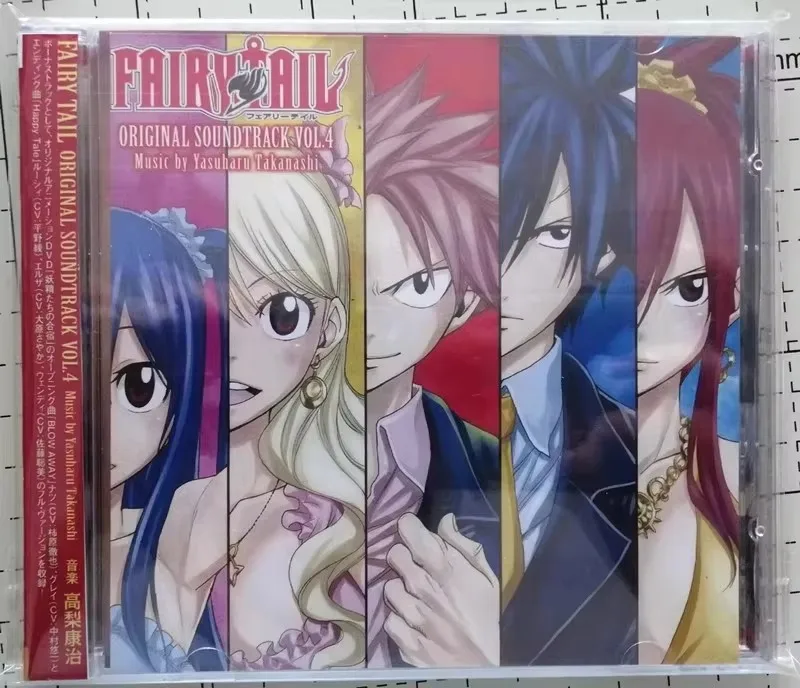 Anime FAIRY TAIL Yasuharu Takanashi Muziek CD Greatest Hits OST 4 Album 2 stuks Muziek Record Cosplay Walkman Auto Soundtrack Box Gift