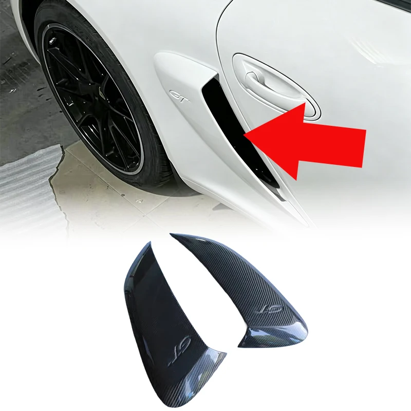 Rear Fender Side Air Flow Vents With GT4 Badge For Porsche 987 Cayman Boxster 2005‑2012 Auto Exterior Bodykit Racing Styling Rep