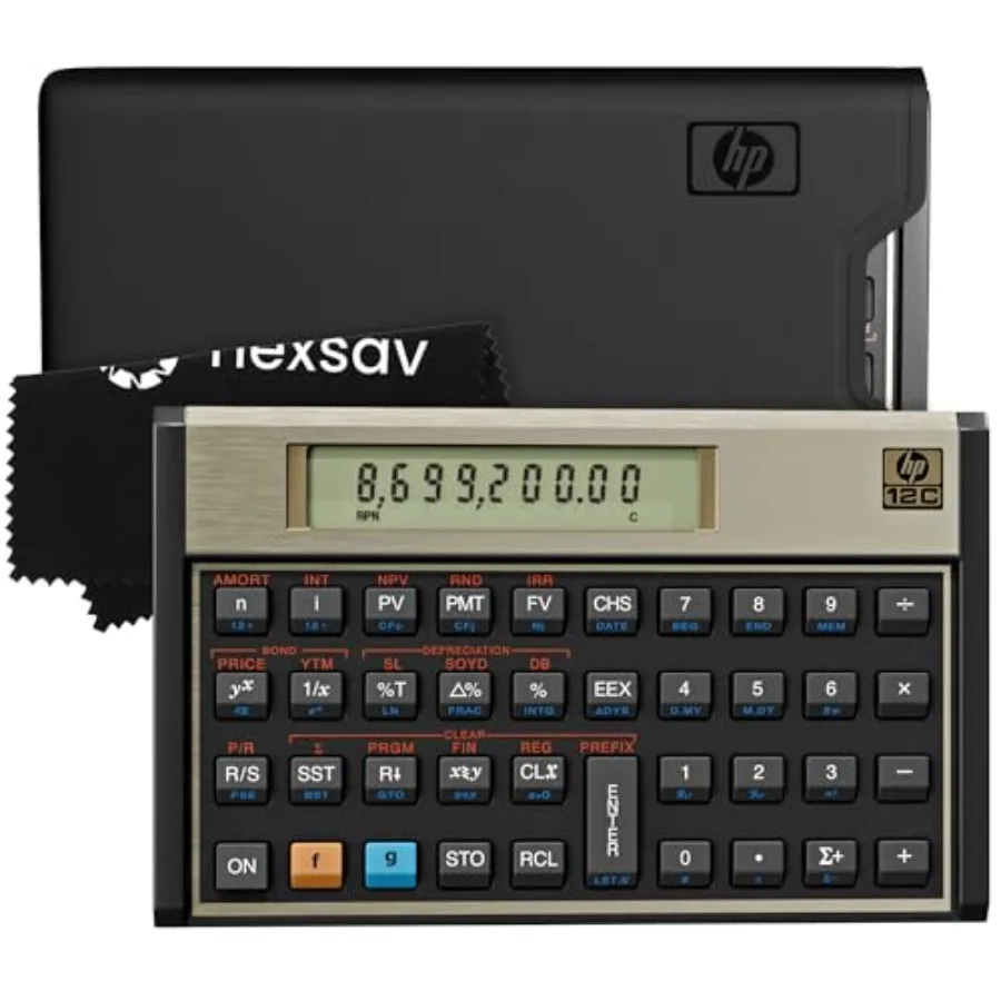 

Финансовый калькулятор 12C: 120+ функций (TVM, NPV, IRR, расчеты по амортизации, расчеты по облигациям), программируемые клавиши, RPN, настольный калькулятор