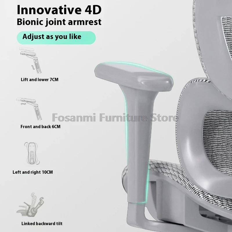 발판이 있는 현대적인 메쉬 인체공학적 안락 의자 홈 오피스 작업 책상 의자 조정 가능한 하이백 게임용 컴퓨터 회전 의자