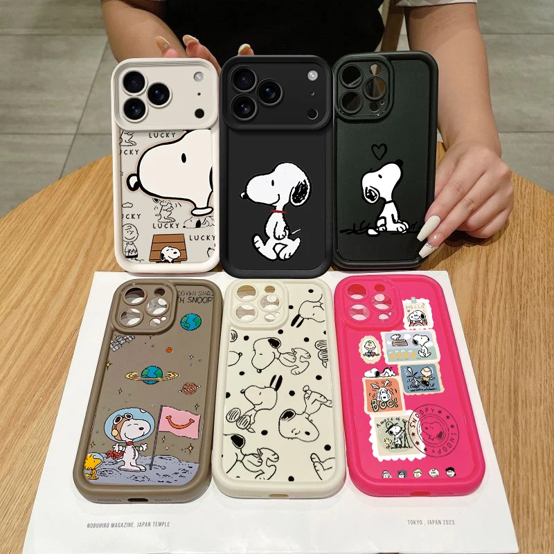 

Чехол с мультяшным принтом Snoopy для Xiaomi 15T 17 Pro Max 14T POCO F7 M7 M6 X6 X7 Pro Redmi 15 5G 15C 4G Прекрасный силиконовый чехол для телефона
