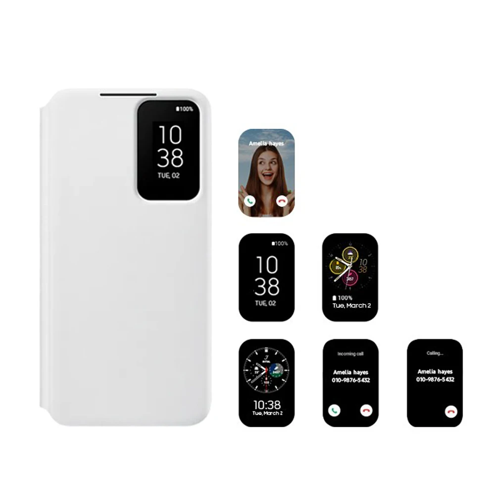 Original For Samsung Galaxy S22 S22+  S-View Flip Cover For Galaxy S22+ S22Plus  5G Smart Clear View Phone Cover