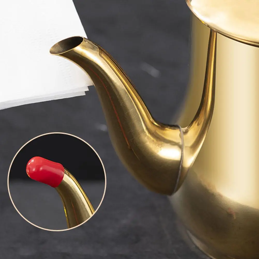 Gold Stainless steel Filter Oil Pot Stainless Steel Household Leak-proof Wine Pot Pouring Oil Bottle Seasoning Tank Kitchen Tool