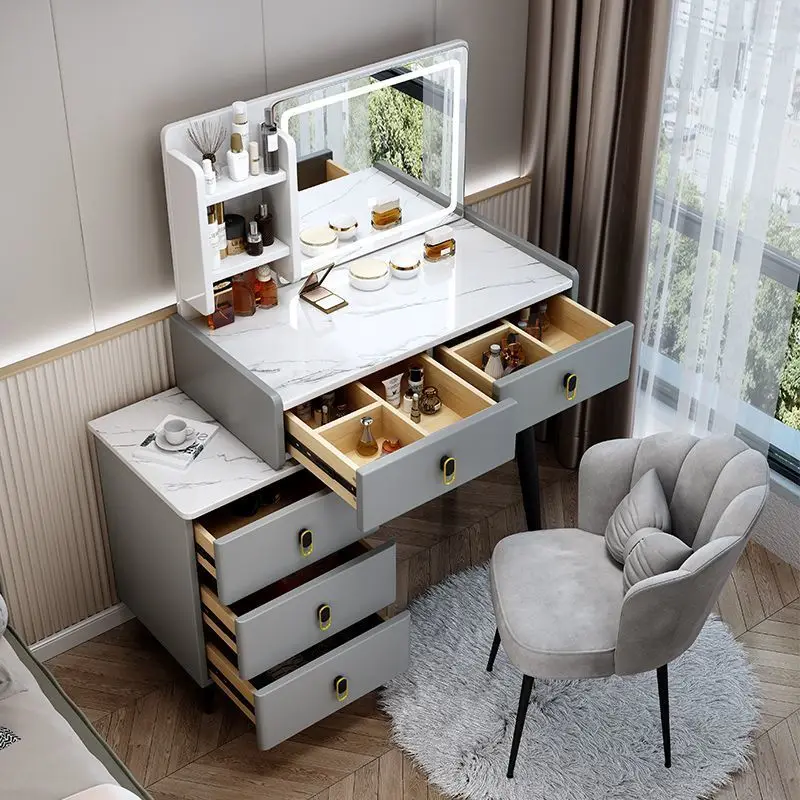 

Light luxury, dresser, bedroom, modern, simple, small apartment, makeup table, storage cabinet