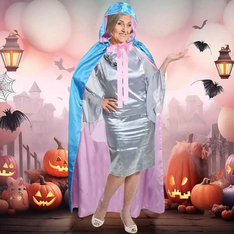 Doppelseitiges Princ-Umhang mit Kapuze, Rollenschlang-Kostüm für Halloween, Neuankömmling, Cosplay, Schneewittchen und die sieben Zwerge