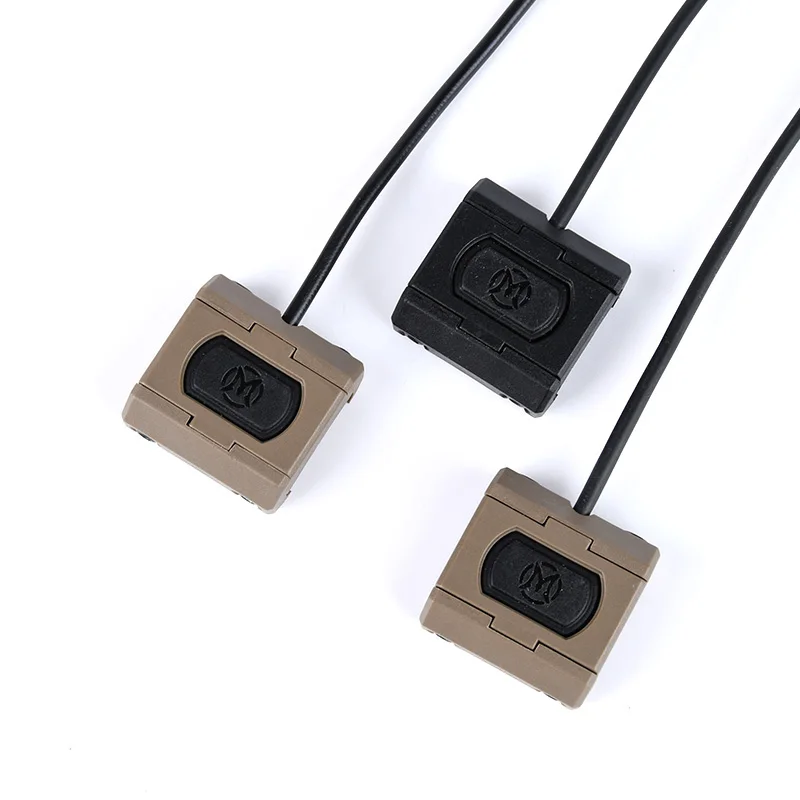 WADSN Tactical Remote Dual Pressure Switch Mod Button for SF M300 M600 Airsoft Weapon Light DBAL PEQ15 Keymod Picatinny Rail