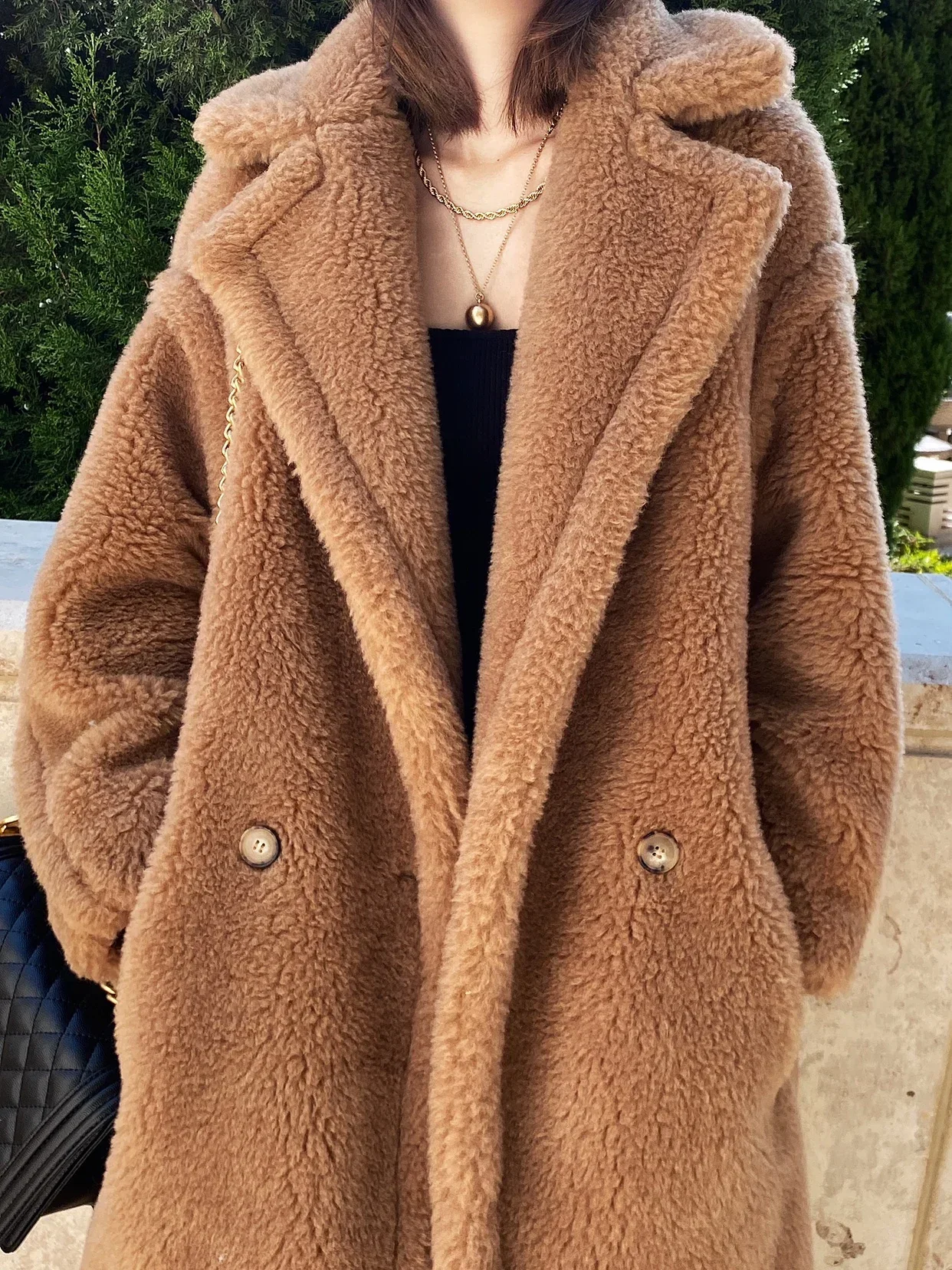 Long Teddy Bear Jacket Coat Women\'s Winter 2022 Thickened Warm Oversized Chunky Jacket Coat Women\'s Faux Lamb Fleece Fur Coat