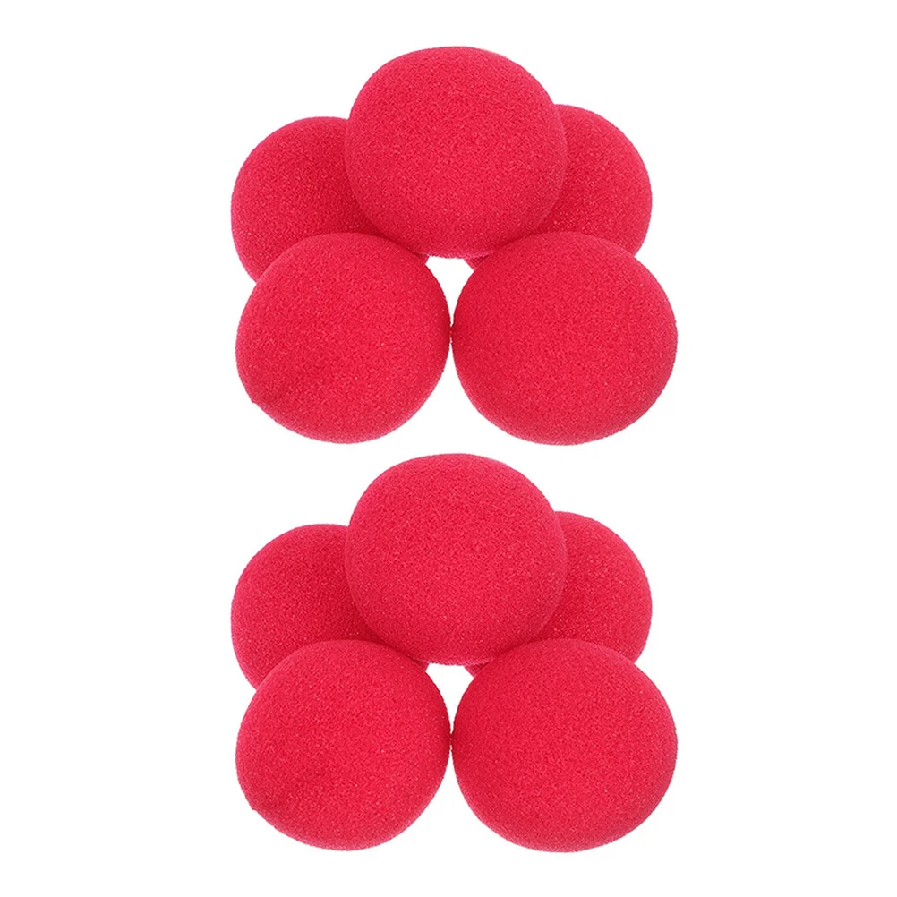 12Pcs Red Sponge Clown Nose Soft Comfortable for Kids Adults Halloween Cosplay Circus Carnival Party Accessories