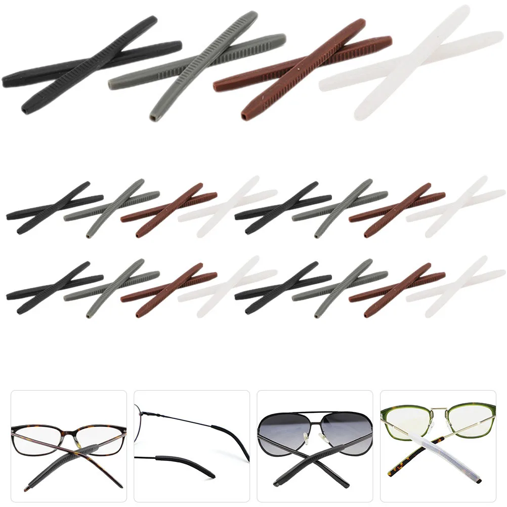 

20Pairs Eyeglass Leg Covers Silicone Ear Cushions Non-Slip Glasses Grips Adults Outdoor Activities Fashion Gifts