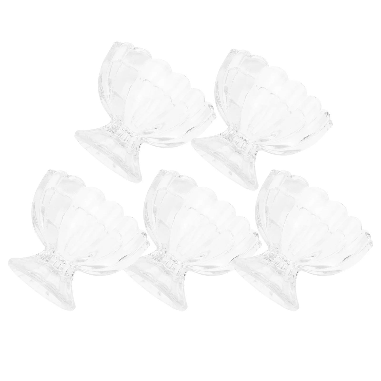 

5Pcs Ice Cream Pudding Bowl Glass Lotus Design Dessert Cup for Parfait Fruit Salad Coffee Juice Drink Transparent Bpa Free Food