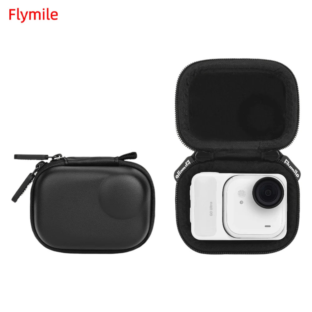 Torba do przechowywania Flymile dla Insta360 Go Ultra, etui z karabińczykiem, odporna na zarysowania torba na akcesoria do kamery z PU
