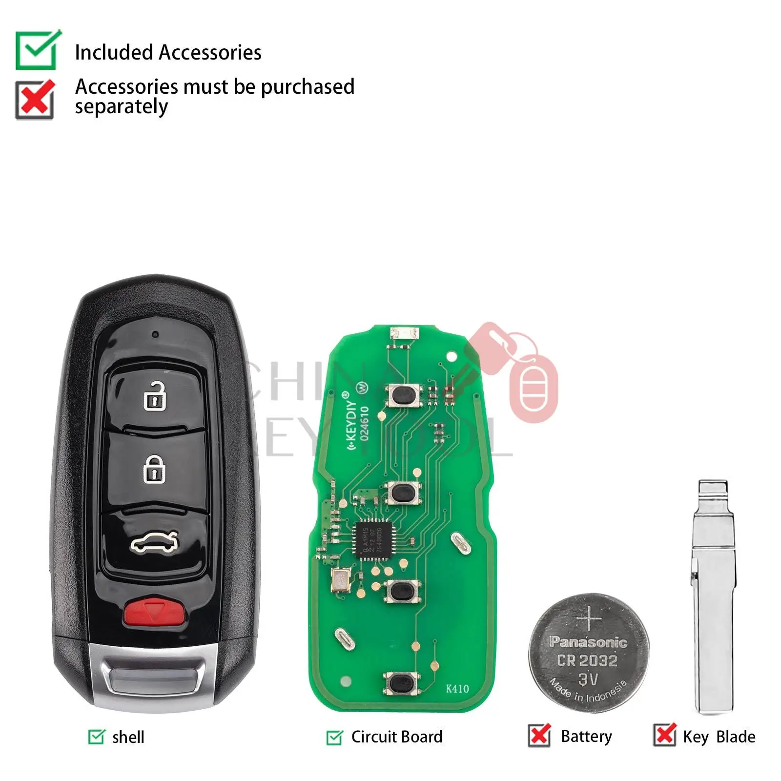 KEYDIY KD ZB45-4 Universal Smart Remote Key 3+1 Buttons ZB Series Geely Type Compatible