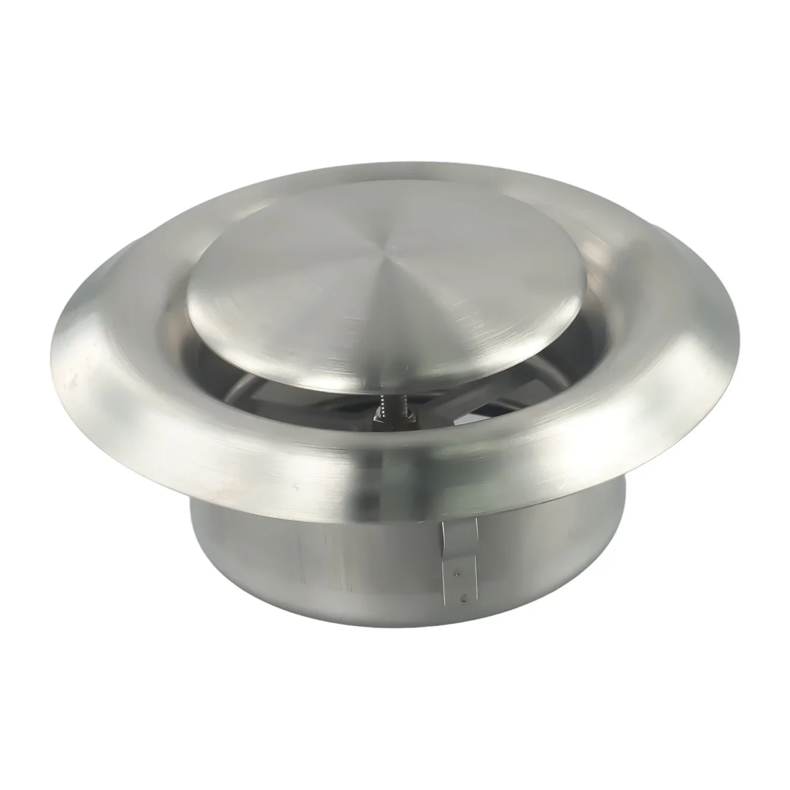 Saída de ar de aço inoxidável, saída de ar fresco, peças e acessórios hvac, saída de ar de parede prateada circular