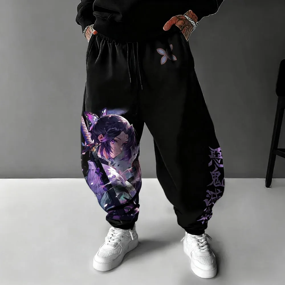 Pantalones deportivos Demon Slayer para hombre Tokito Muichiro primavera y otoño pantalones Jogger de Anime pantalones casuales de algodón puro invierno