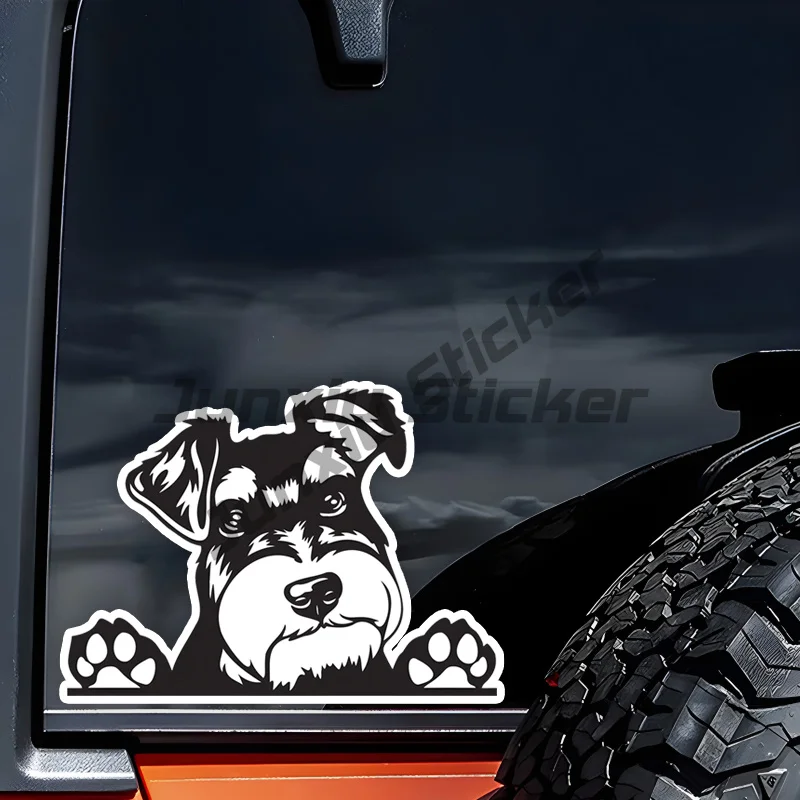 

Miniature Schnauzer Cute Dog Car Decals Bumper Window Stickers Car Accessories Waterproof Vinyl Material