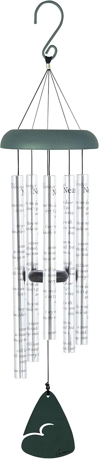 

30-Inch Wind Chime with 5 Aluminum Tubes, Adjustable Striker for Gentle Musical Tones