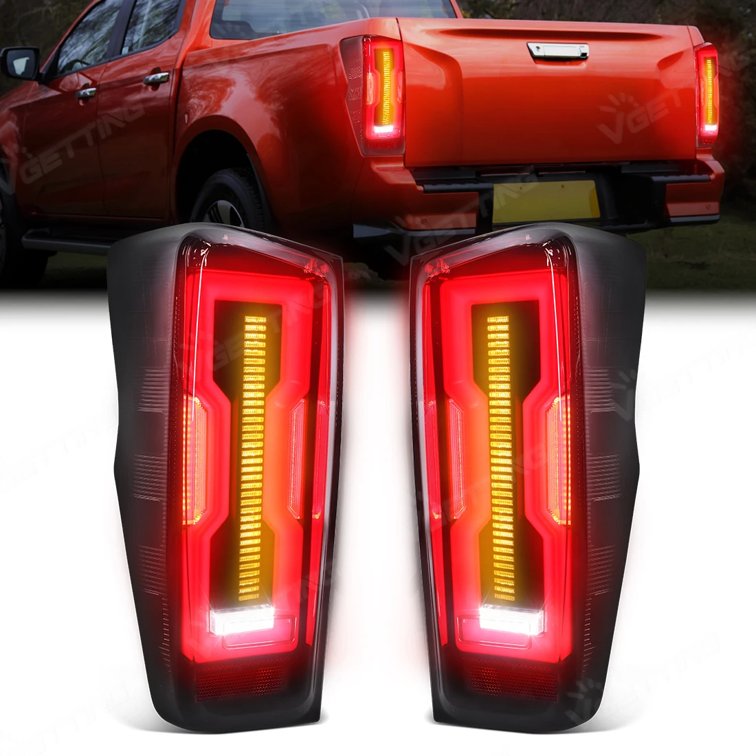 

Светодиодные задние фонари для Isuzu D-Max DMax Pickup 2020 2021 2022, задние ходовые огни автомобиля, указатели поворота, стоп-сигналы, задние фонари