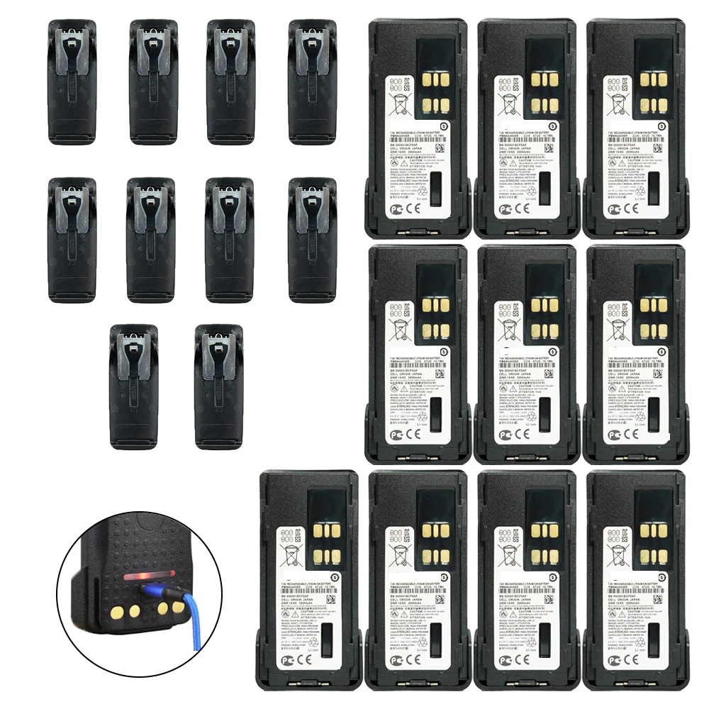 

10PCS PMNN4409 BR Type-C USB Rechargeable Battery for XPR3300 XPR3500 XPR7350 XPR7380 GP328D DGP5050 APX 1000 Two Way Radios