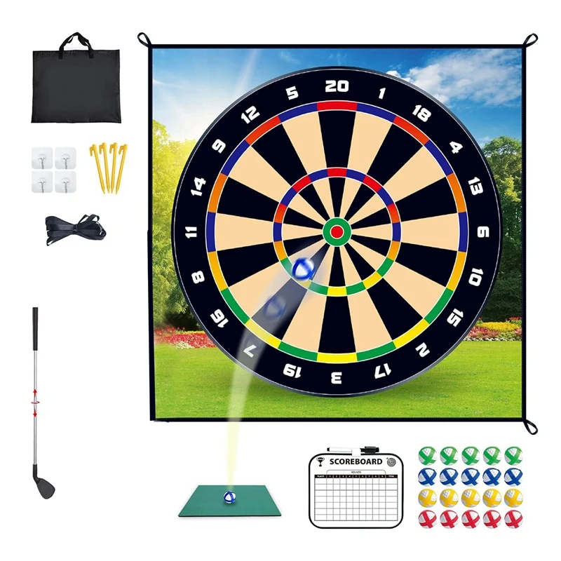 

Golf Chipping Game Mat Golf Score Darts Game Mat Indoor Outdoor Backyard For Family & Friends
