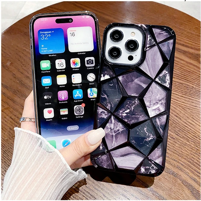 ins Mable Cube Skin Case for iPhone 15 14 Pro Max 14pro 13pro Luxury for iPhone 11 12 13 14 15 Pro Max Soft Plating Bumper Cover