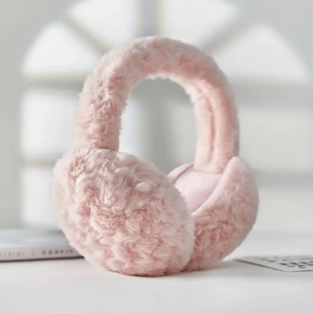 ผ้าปิดหน้ากำมะหยี่อุ่นแบบใหม่ที่ปิดหูหน้าหนาวพับได้สีทึบที่อุดหูกลางแจ้ง