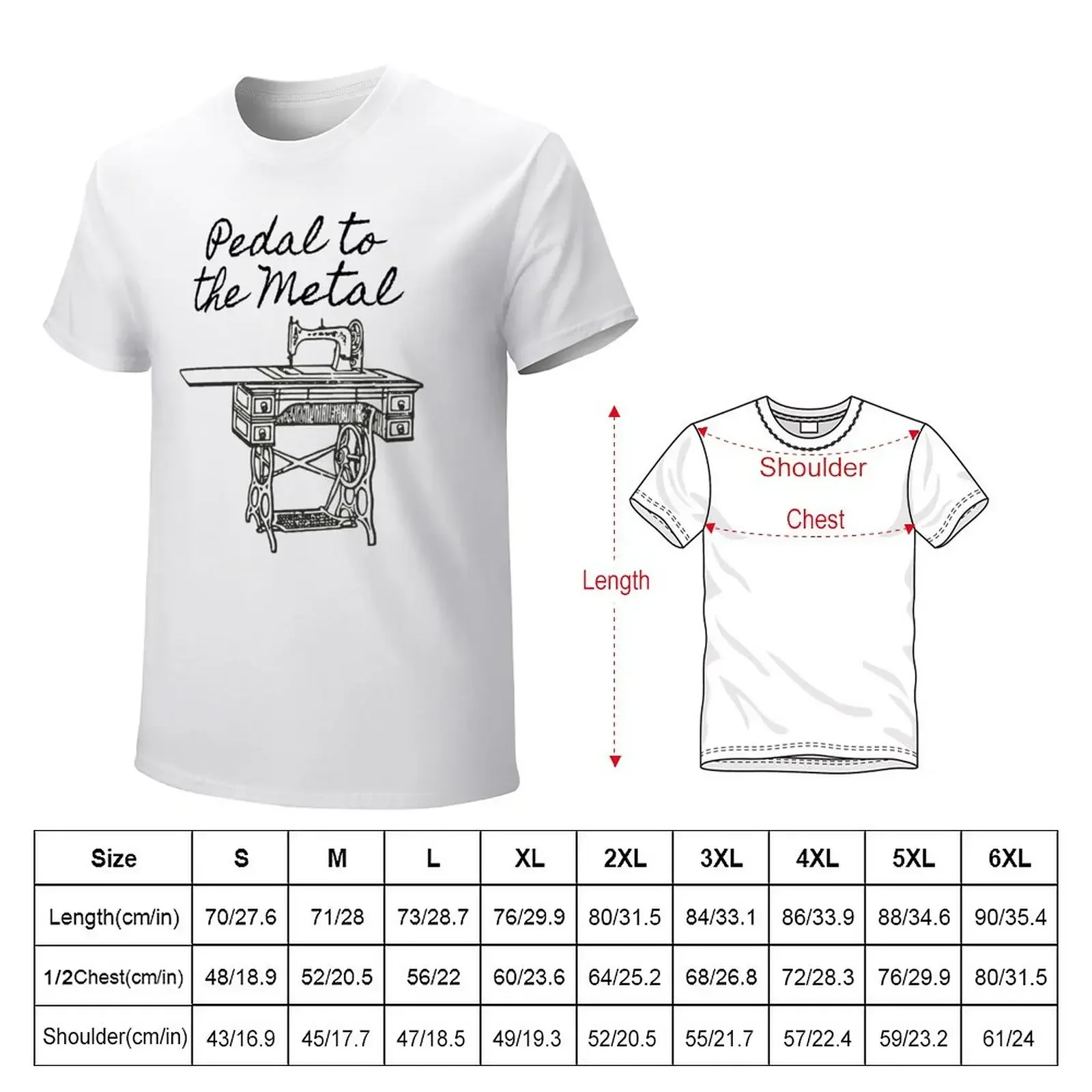 Pedal to the  Humorous Sewing Machine T-Shirt plus size tops plus sizes oversized t shirts for men