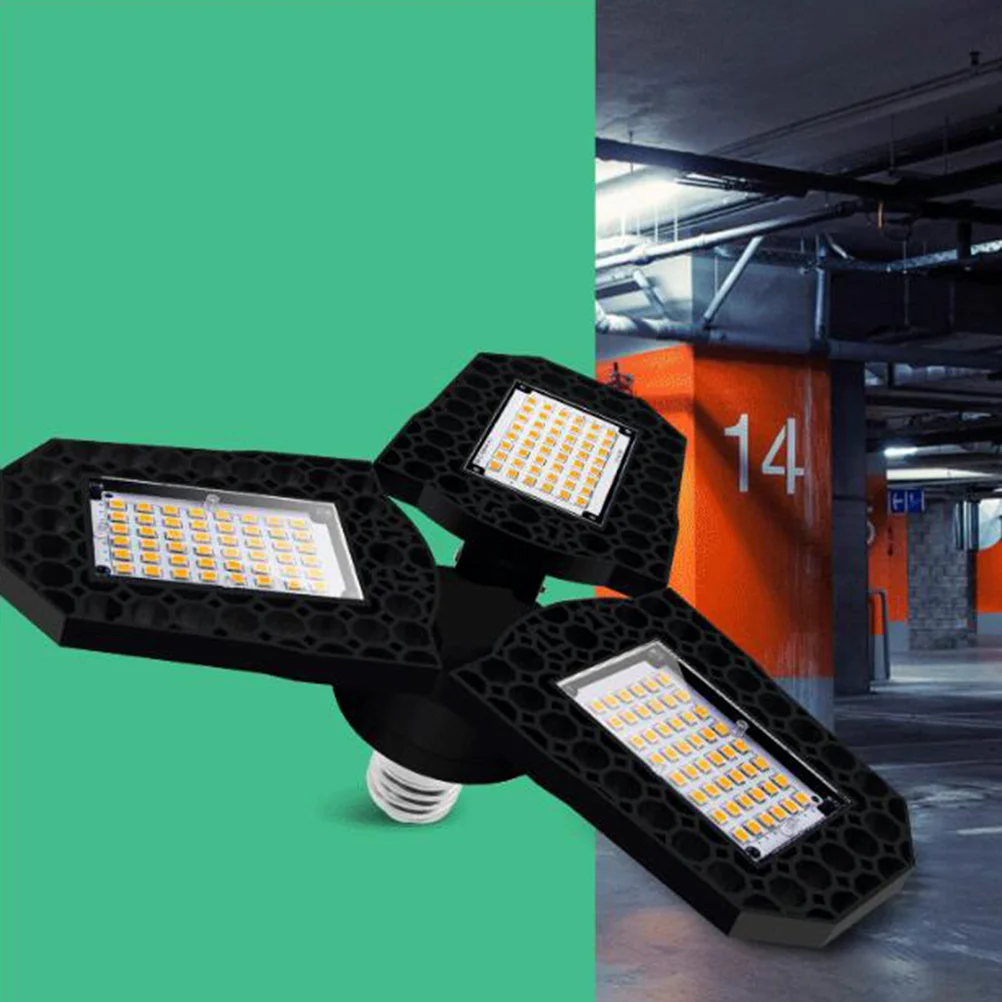 Led High Bay Light 60W مصباح سقف أبيض قابل للتشوه 90 درجة إضاءة جراج قابلة للتعديل 360 درجة °