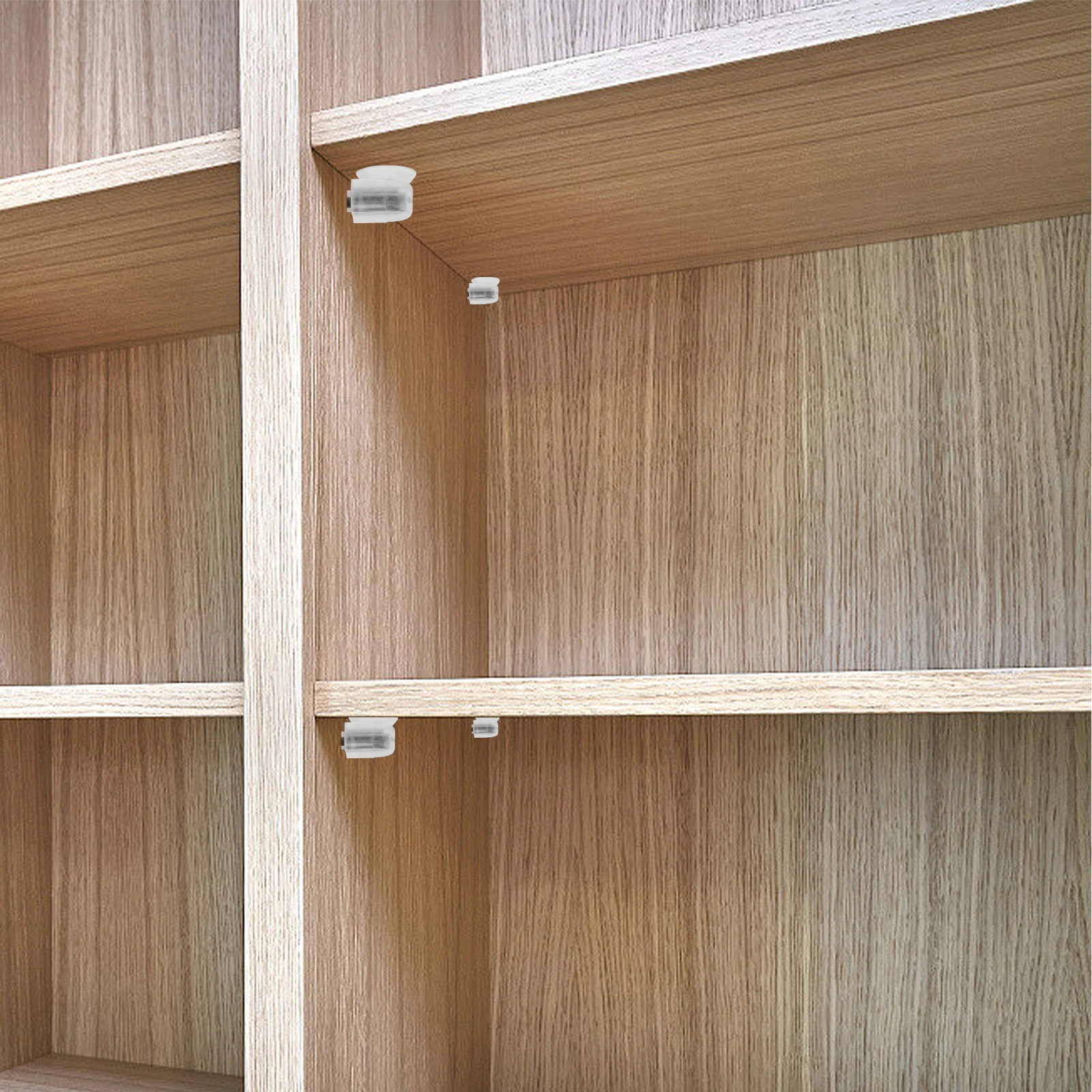 

50Pcs Transparent Glass Shelf Support Pins Durable PVC Stainless Steel Shelf Brackets for Kitchen Cabinet Bookcase Closet