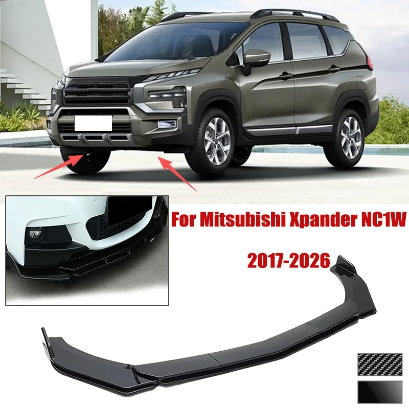 5pcs Front Bumper Shovel For Mitsubishi Xpander NC1W 2017-2026 Spoiler Front Bumper Deflector Anti Scratch Protection Device