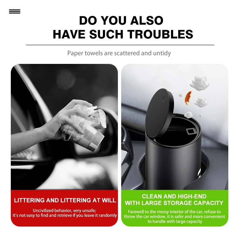 

VW 2026 Hot For Volkswagen Alloy Car Garbage Can Trash Case Storage Holder Rubbish Bin VW Passat B5 B5.5 2000- 2007 2008 2009 20