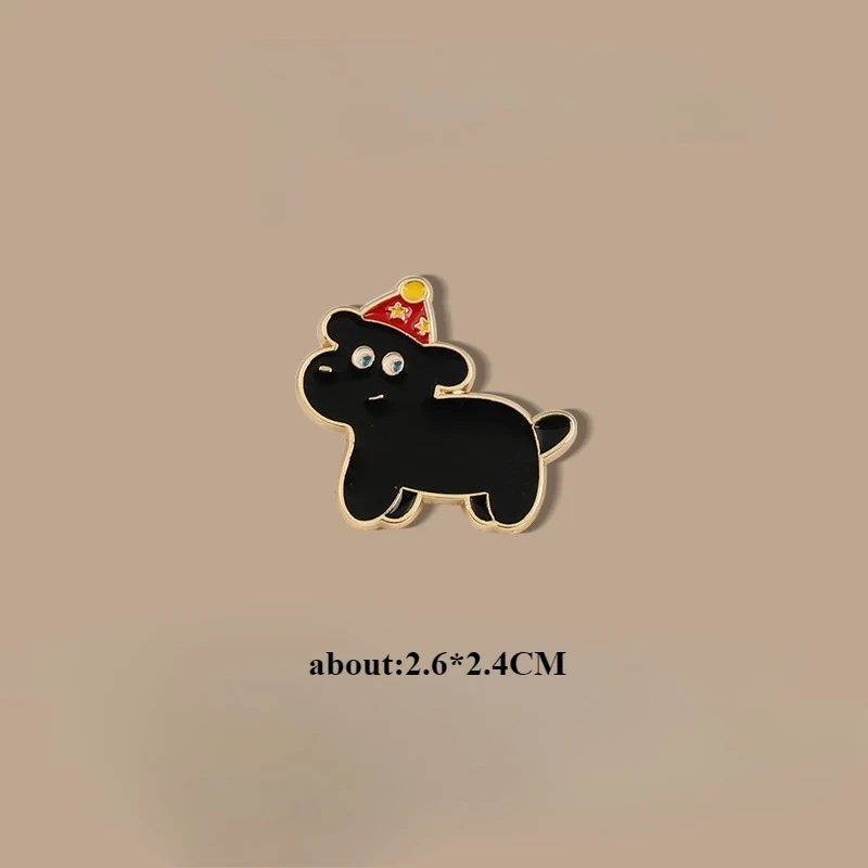 Cartoon Dog Brooch New Year Gift Metal Badge Student Pin DIY Clothing Bags Shoes Hat Scarf T-shirt Jeans Decoration