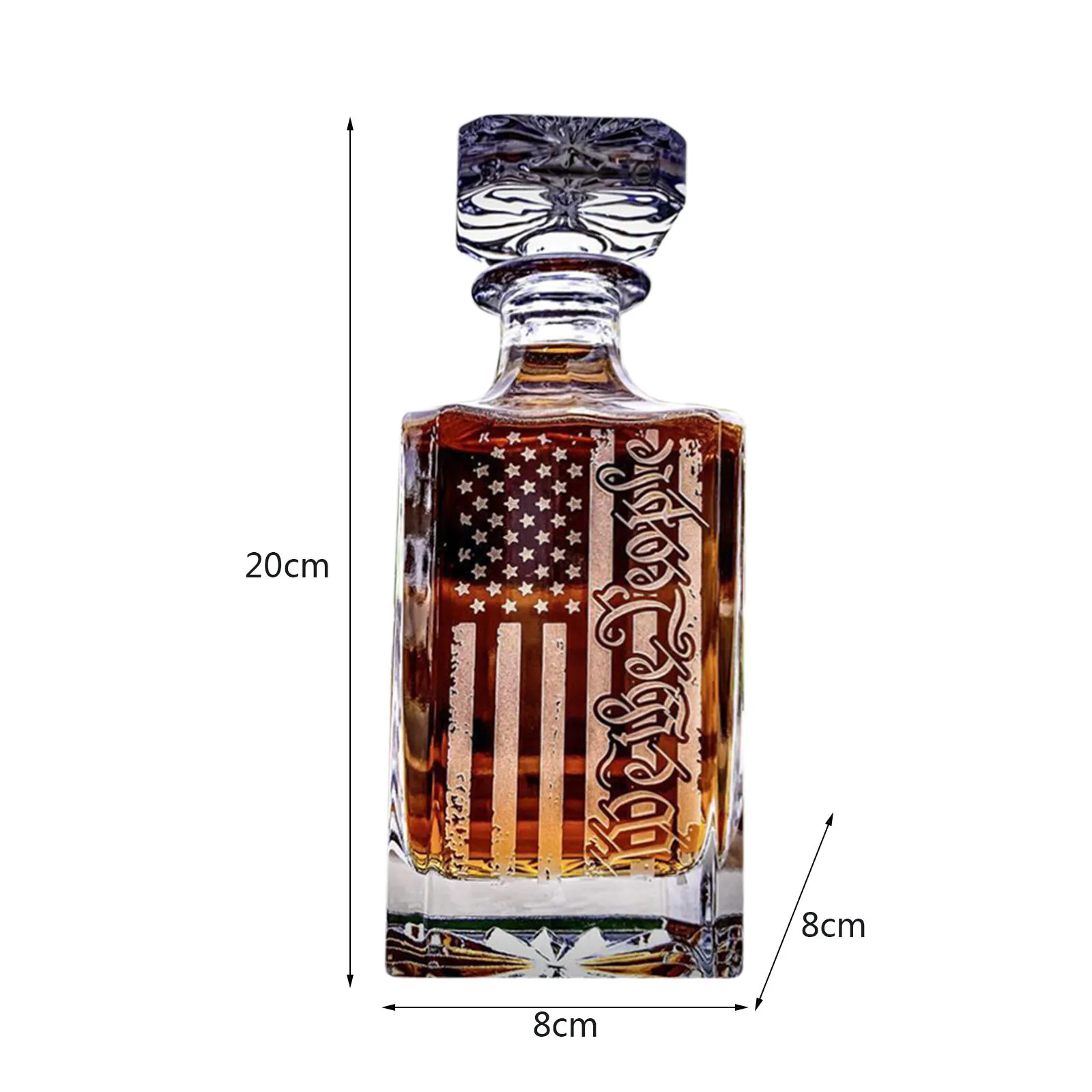 American Flag Pattern engraved whiskey decanter, gorgeous Gorgeous And Meaningful Whiskey Glass Decanter occasional dinner party