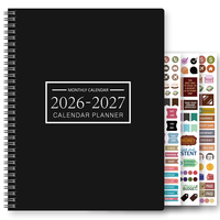 1Pc A4 2025.7-2027.6 Monthly Planner and Calendar Book 2 Year Monthly from Jul 2025 - Jun. 2027, 24 Monthly, with 3 Stickers