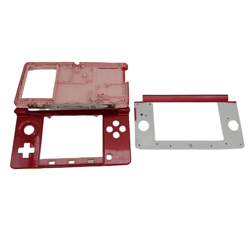 For Nintend 3DS Console Replacement BCD Parts Case For 3DS Middle Protector Frame Shell Black Color Battery Cover For 3DS