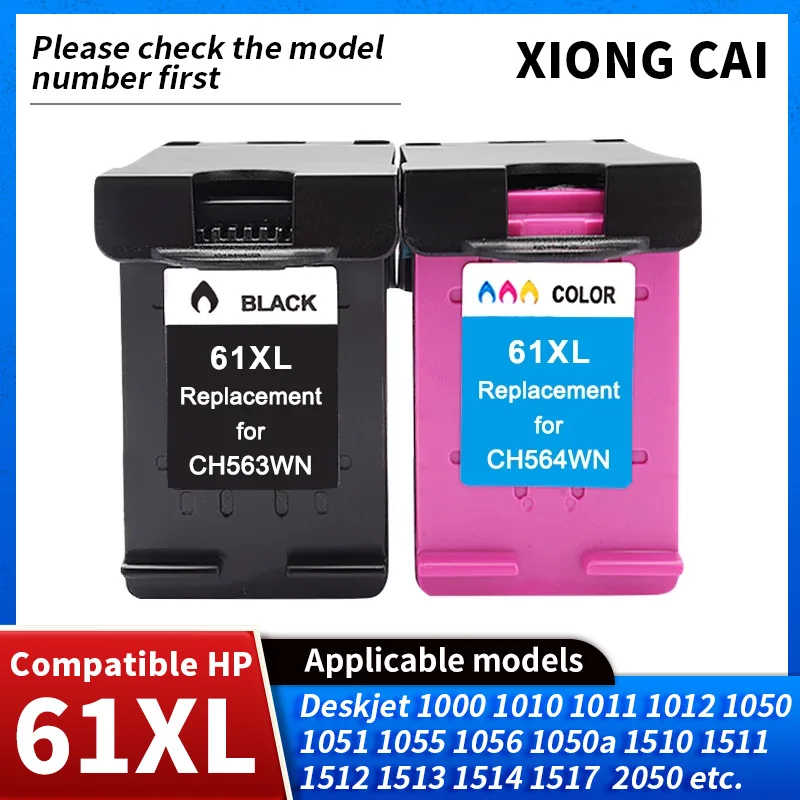 

61XL Восстановленный для HP 61 61 XL Заправляемый картридж для принтера HP Envy 4500 4501 4502 4503 4504 4505 4506 4508 4509 5530