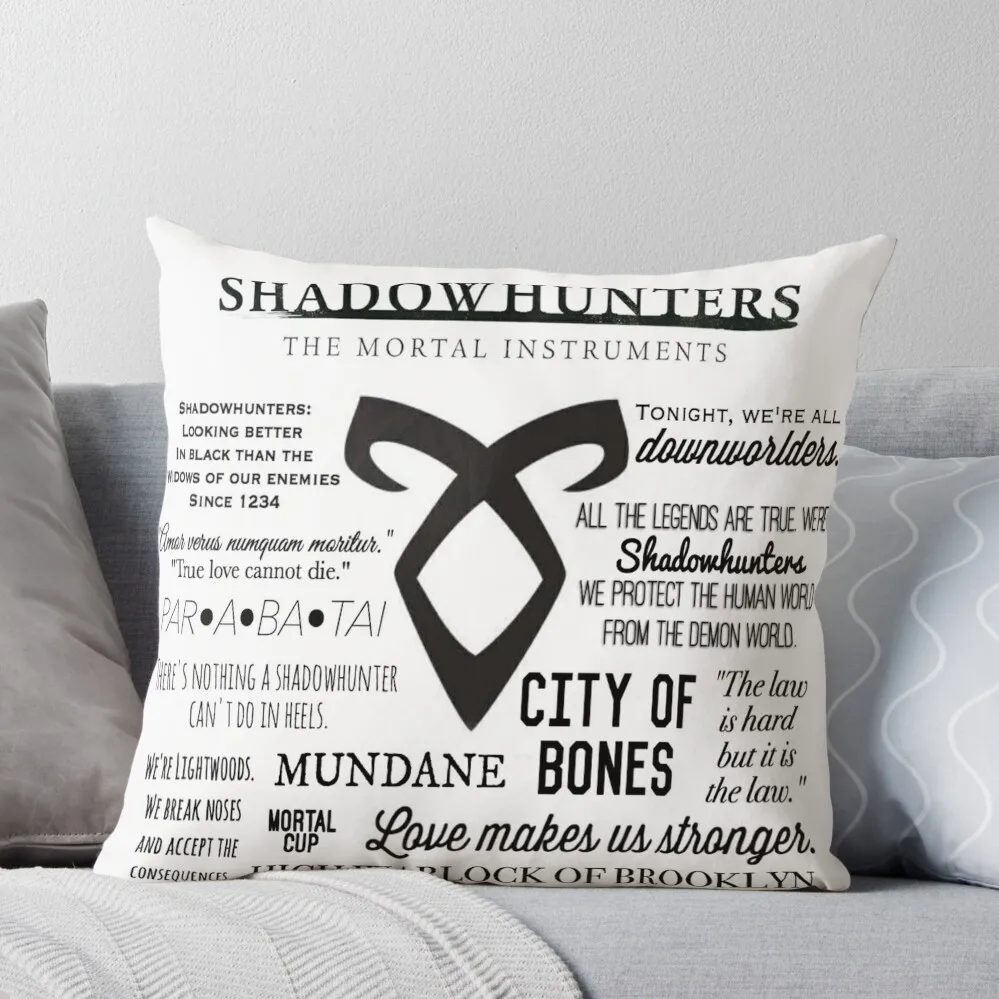 

Подушка для дивана с цитатами Shadowhunters, аниме, чехол для девушки, наволочка для дивана