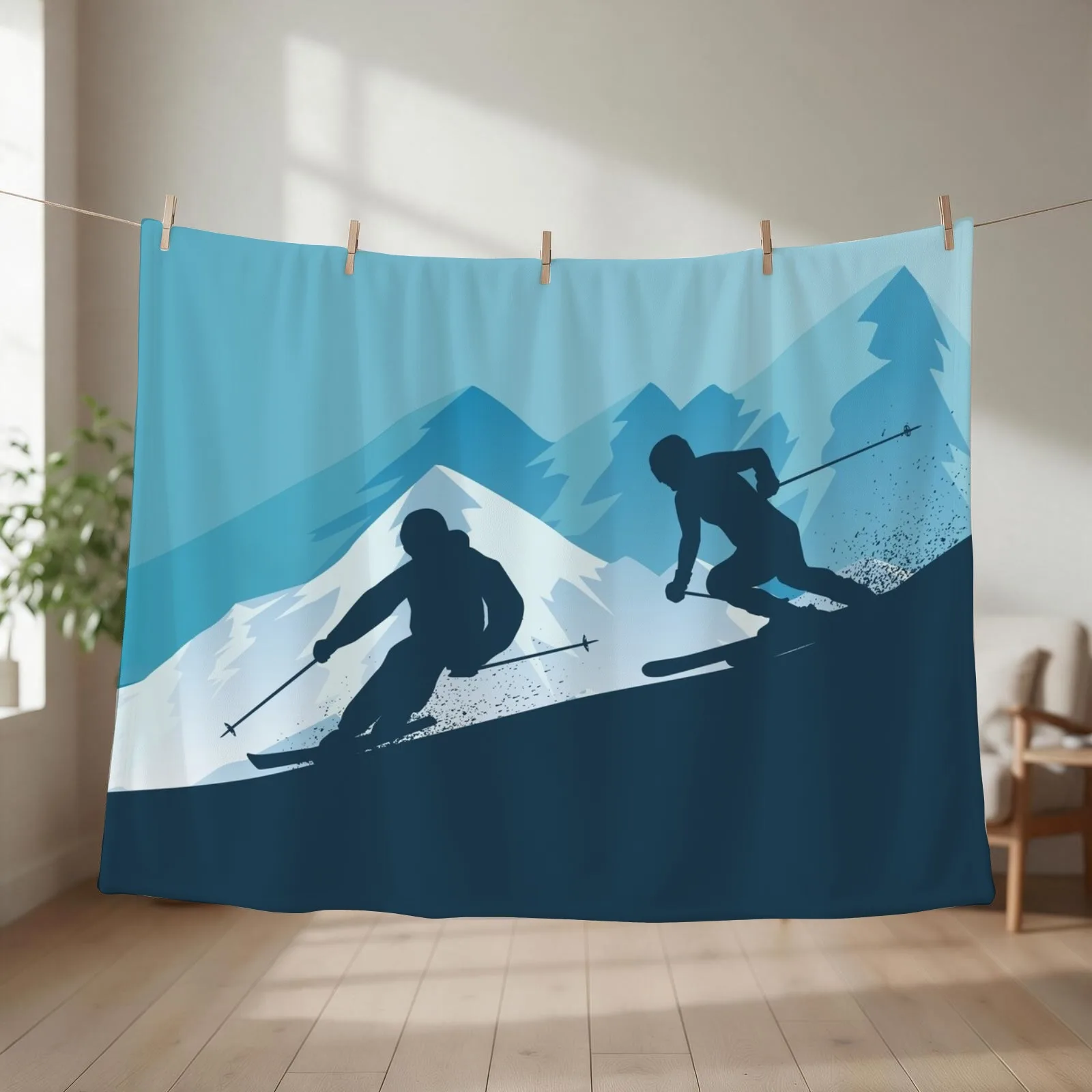 Best Skiing Design Ever Throw Blanket Hairy Hair Decorative Sofa Blankets For Baby Blankets