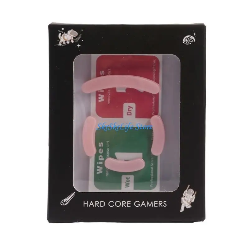 

E65E Стеклянные мышиные коньки наклейки на мышиные накладки скользят закругленные изогнутые края для мыши беспроводной связи