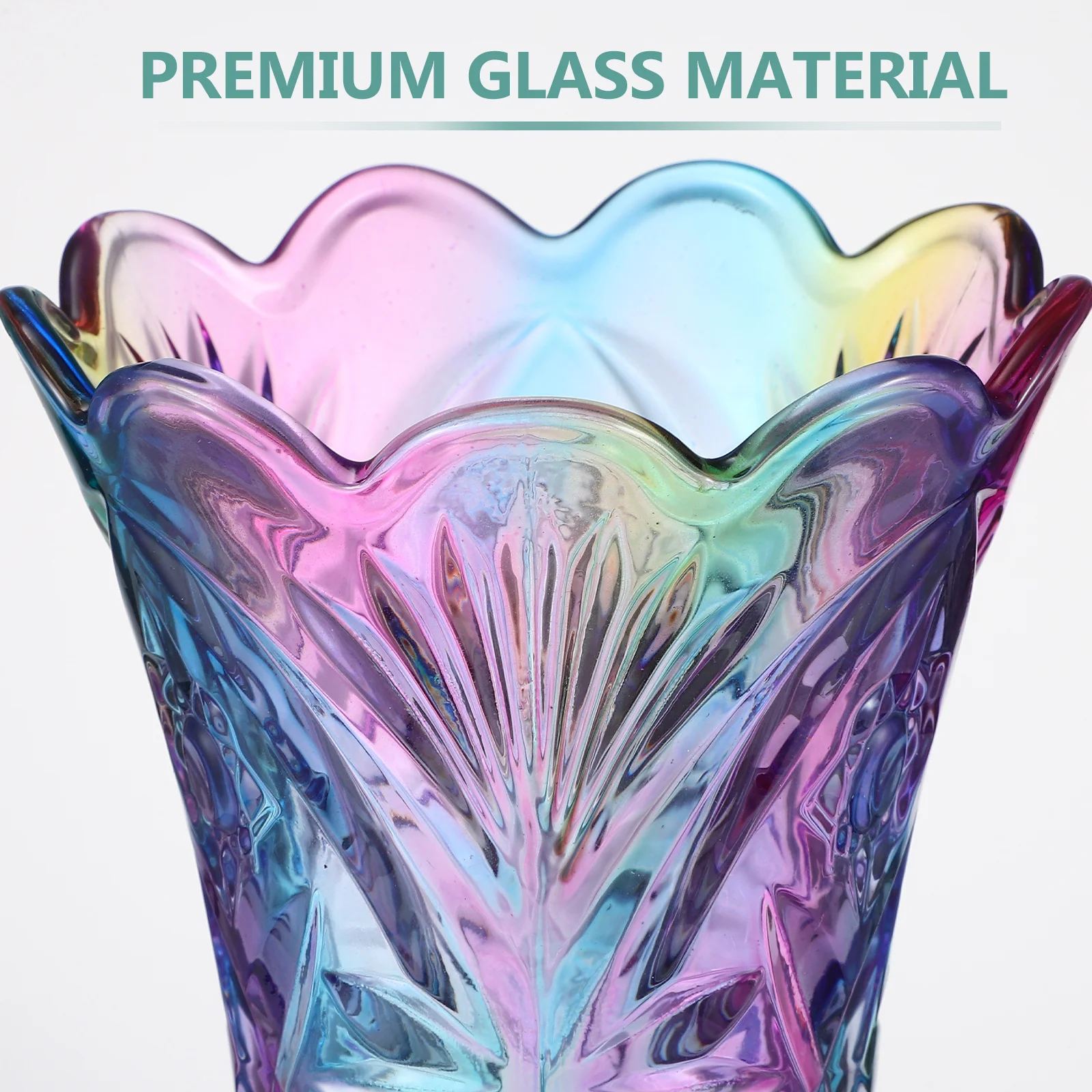 Unique Glass Vase Decorative Flower and Plant Container for Home Desktop Use Artistic Terrarium Tulips Roses Freesia